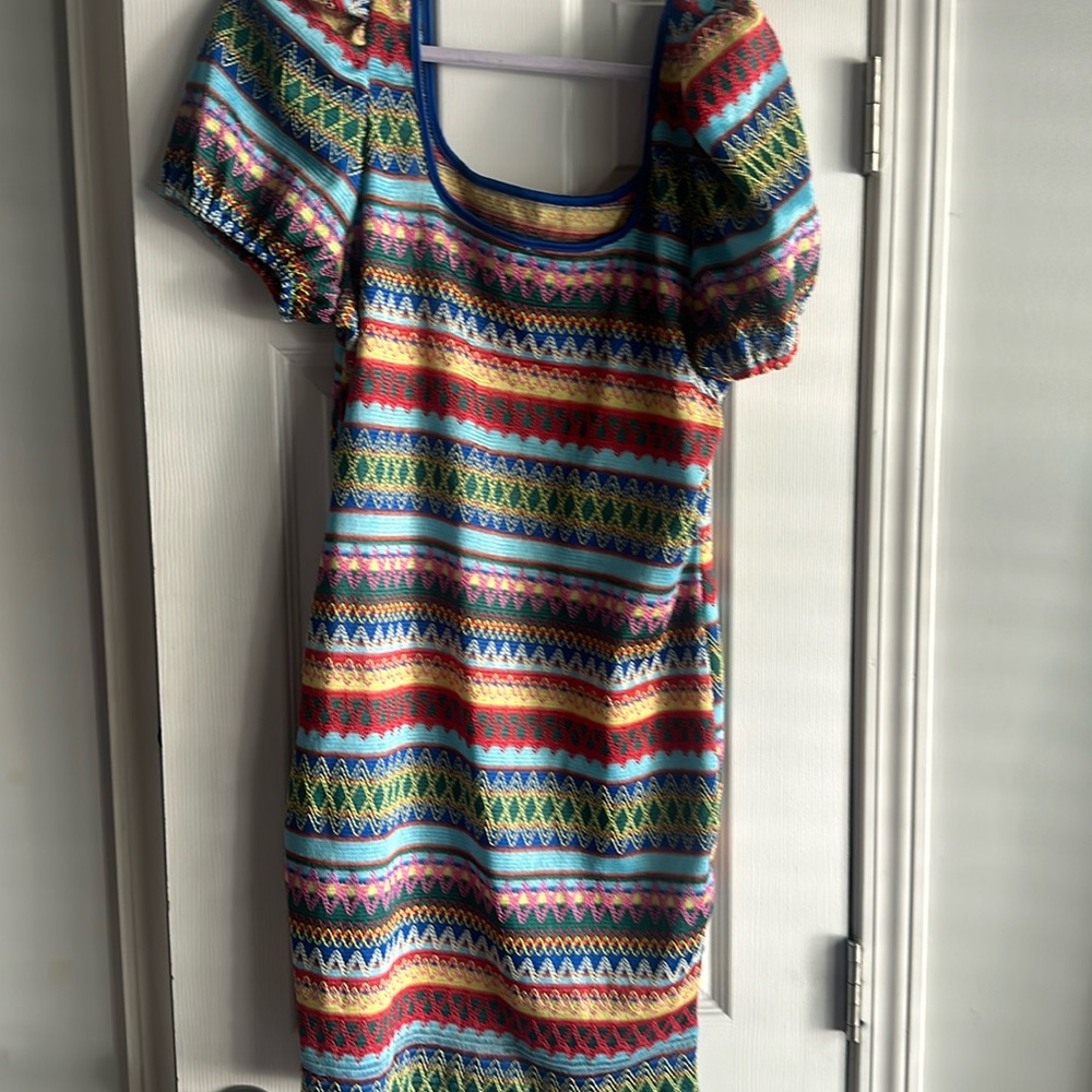 Blue Aztec print short dress 👗 NWT